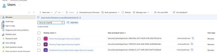 Security Copilot agentic identities in Microsoft Entra ID